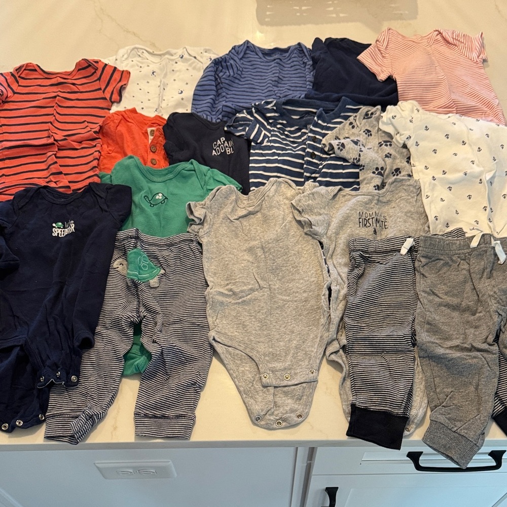 Assorted 12 Month Onesies and Pants Set